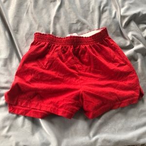 red soffe shorts